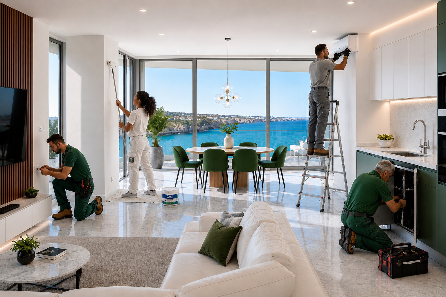Tradespeople working across Portugal
